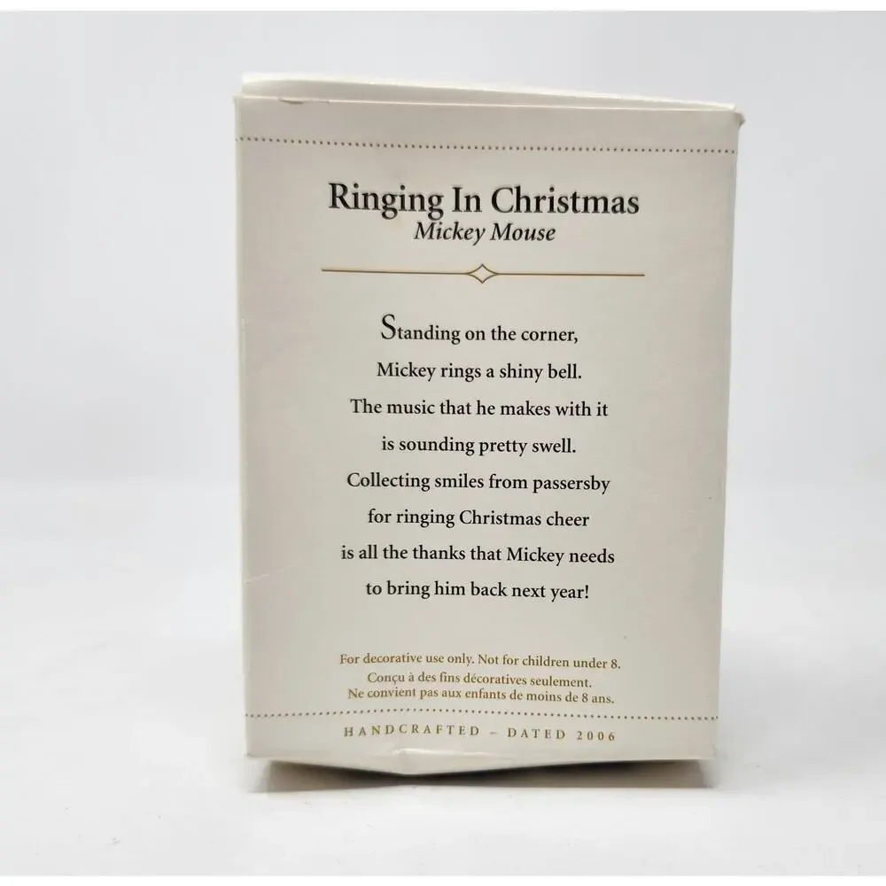 Disney Mickey Mouse Ringing in Christmas 2006 Hallmark Keepsake Ornament